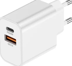 AKASHI chargeur secteur usb-a + usb-c 15w blanc< Téléphone Mobile