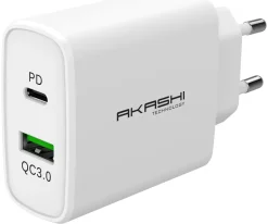 AKASHI charg/sect/intel usb-c/usb 3a 38w wh< Téléphone Mobile