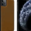 AKASHI coque cuir italien marron p/iph 11 pro< Téléphone Mobile