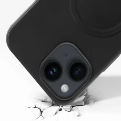 AKASHI coque gomme magsafe noir p/ip 13/14< Téléphone Mobile