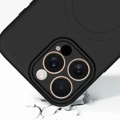 AKASHI coque gomme magsafe noir iph 16 pro max< Téléphone Mobile