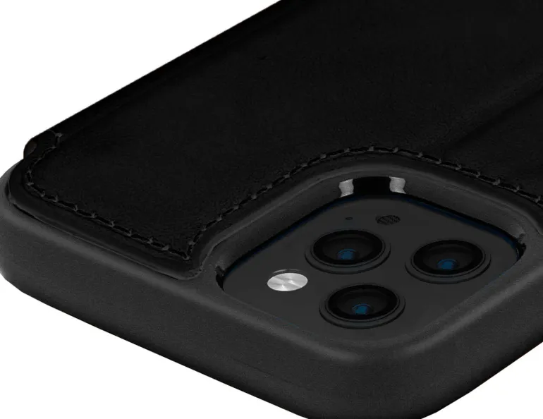 AKASHI coque noir cuir italien p/ip 13 pro< Téléphone Mobile
