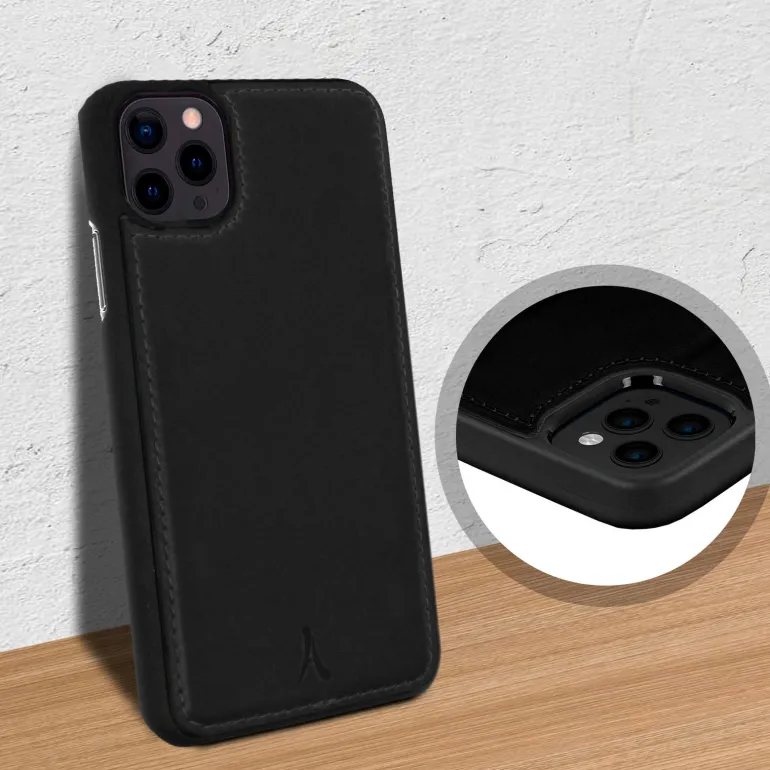 AKASHI coque noir cuir italien p/ip 13 pro< Téléphone Mobile