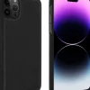AKASHI coque noir cuir italien p/ip 14 pro max< Téléphone Mobile