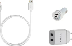 AKASHI C/SECT+ AL/CIG 2USB 2A+CAB LIGHTNING< Téléphone Mobile
