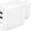 AKASHI c/sect 2usb 2.4a blanc (tablette/smartp)< Téléphone Mobile