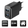 AKASHI c/sect 2usb 2.4a noir (tablette/smartp)< Téléphone Mobile