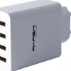 AKASHI c/secteur rapide intelligent 4usb 5a blc< Téléphone Mobile