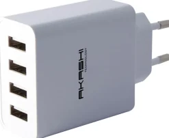 AKASHI c/secteur rapide intelligent 4usb 5a blc< Téléphone Mobile
