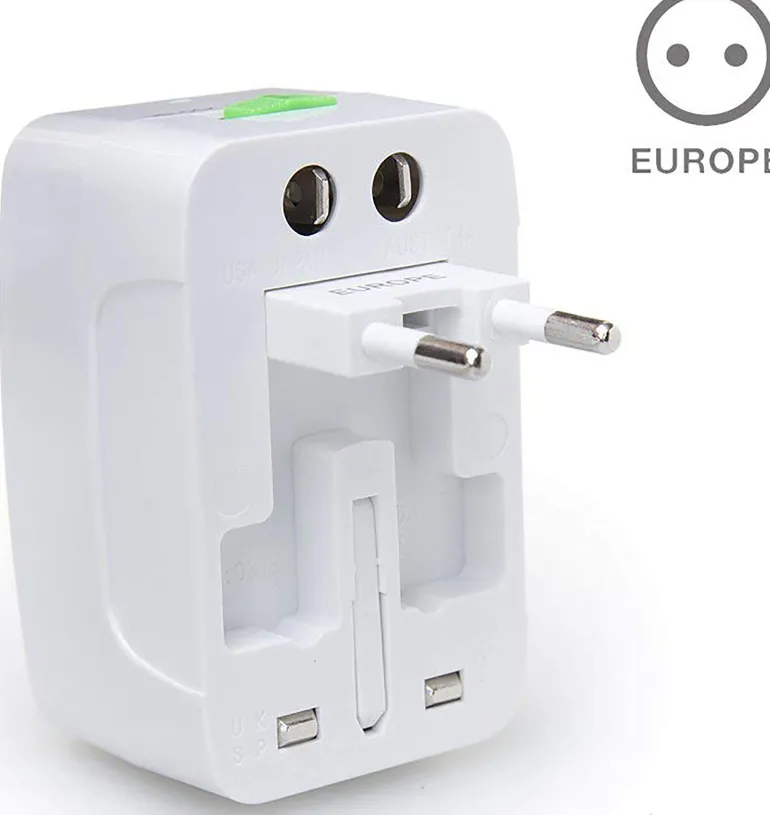 AKASHI c/sect/universel 150 pays 2usb 2a1 blanc< Téléphone Mobile
