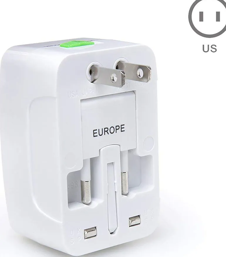 AKASHI c/sect/universel 150 pays 2usb 2a1 blanc< Téléphone Mobile