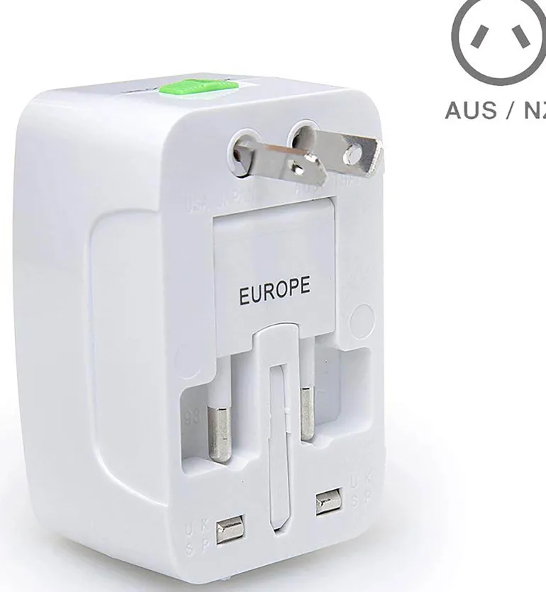 AKASHI c/sect/universel 150 pays 2usb 2a1 blanc< Téléphone Mobile