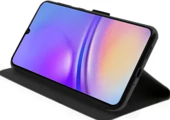 AKASHI etui folio noir stand cb p/galaxy a05s< Téléphone Mobile