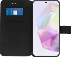 AKASHI etui folio noir stand cb p/galaxy a35< Téléphone Mobile