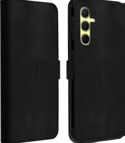 AKASHI etui folio noir stand cb p/galaxy a55< Téléphone Mobile