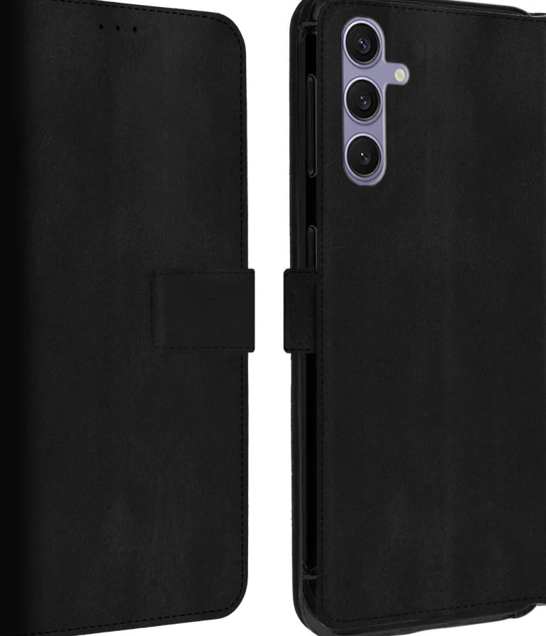 AKASHI etui folio stand noir galaxy s24 +< Téléphone Mobile