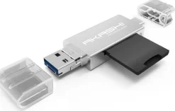 AKASHI lect.cart.sd/micro sd port usb/usb-c/mic< Stockage