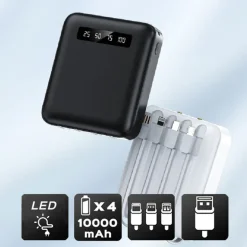 AKASHI p-bank 10000mah 2 usb+usb-c+lightning nr< Energie