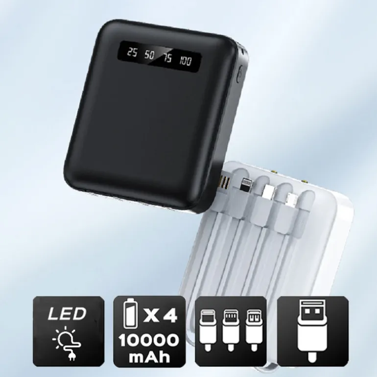 AKASHI p-bank 10000mah 2 usb+usb-c+lightning nr< Energie