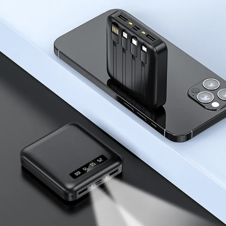 AKASHI p-bank 10000mah 2 usb+usb-c+lightning nr< Energie