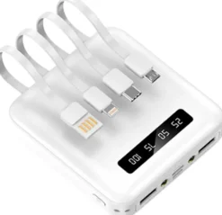 AKASHI p-bank 10000mah 2 usb+usb-c+lightning bl< Energie