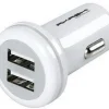 AKASHI prise al/cigares 2usb x 2.4a blanc< Téléphone Mobile