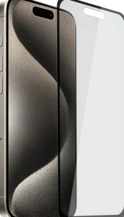 AKASHI VERRE INTEGRAL NOIR P/IPH 15 PRO< Téléphone Mobile