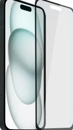 AKASHI VERRE INTEGRAL NOIR P/IPH 15 PLUS< Téléphone Mobile