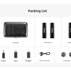 BOYA LINK KIT 2 MICROS + CHARGEURS< Son