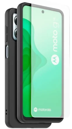 CASR coque noire + protec ecran Motorola g14< Téléphone Mobile