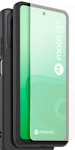 CASR coque noire+prot ecran moto e14/g04s/g24< Téléphone Mobile