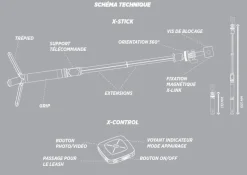 CROSSCALL perche bluetooth avec trepied x-link< Téléphone Mobile