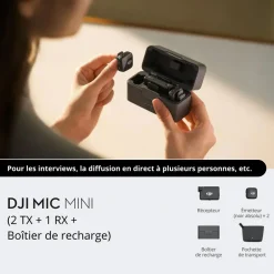 DJI MIC MINI 2 TX + 1 RX + ETUI CHARGE< Son
