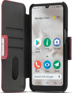 DORO etui 8100 / 8200 rouge< Téléphone Mobile
