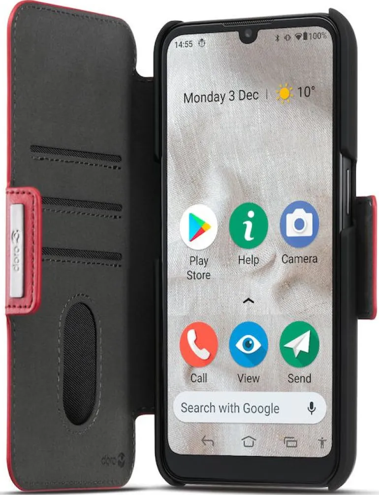 DORO etui 8100 / 8200 rouge< Téléphone Mobile