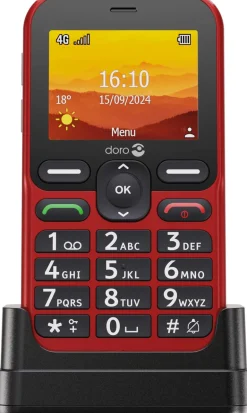 DORO LEVAL10ROUGE< Téléphone Mobile
