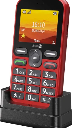 DORO LEVAL10ROUGE< Téléphone Mobile