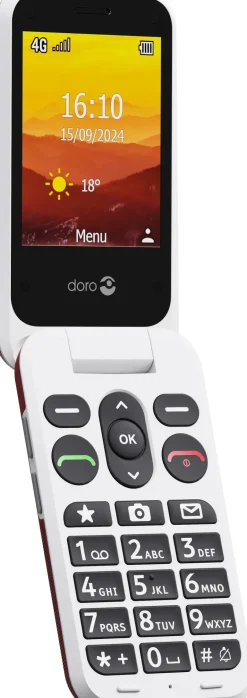DORO LEVAL20ROUGE< Téléphone Mobile