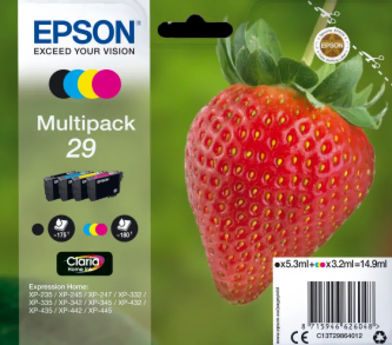 EPSON pack 4 cart - serie FRAISE.< Consommables