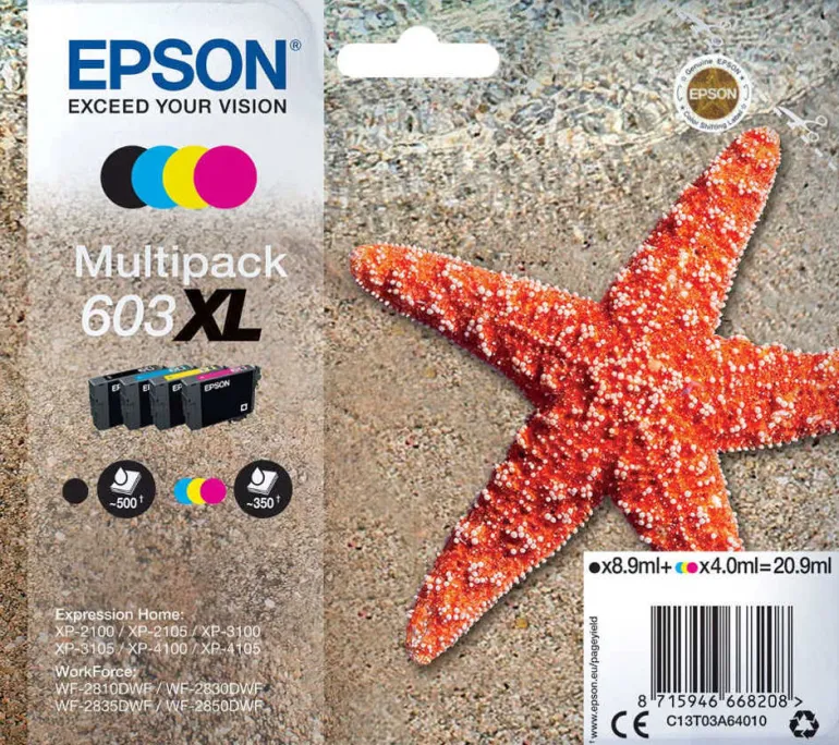 EPSON PACK 4 CART XL ETOILE DE MER< Consommables