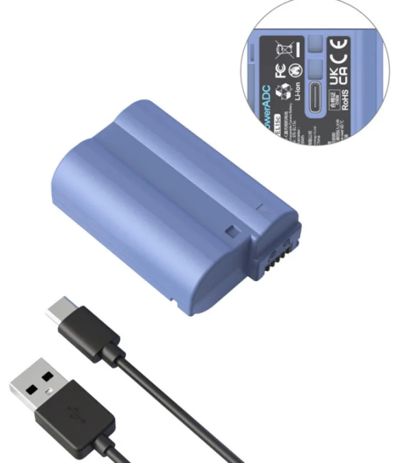 FEELWORLD SMALLRIG 4332 BATTERIE EN-EL15C USB-C< Energie
