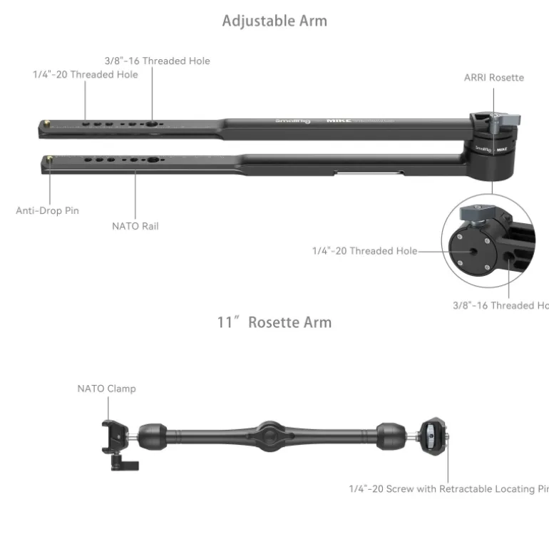 FEELWORLD SMALLRIG 4362 KIT BRAS EXTENSION< Accessoires Trépieds