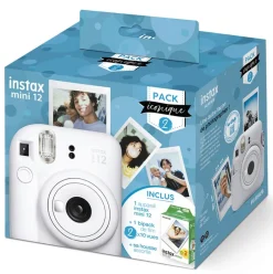 FUJIFILM FUJIINSTAX MINI 12 BLANC PACK ICONIQUE< Instantané