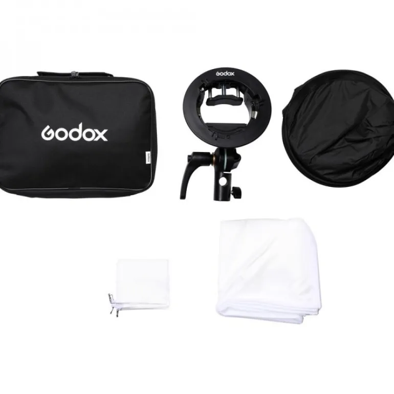 GODOX DIFFUSEUR SOFTBOX 80X80+S2 BRACKET+SAC< Accessoires