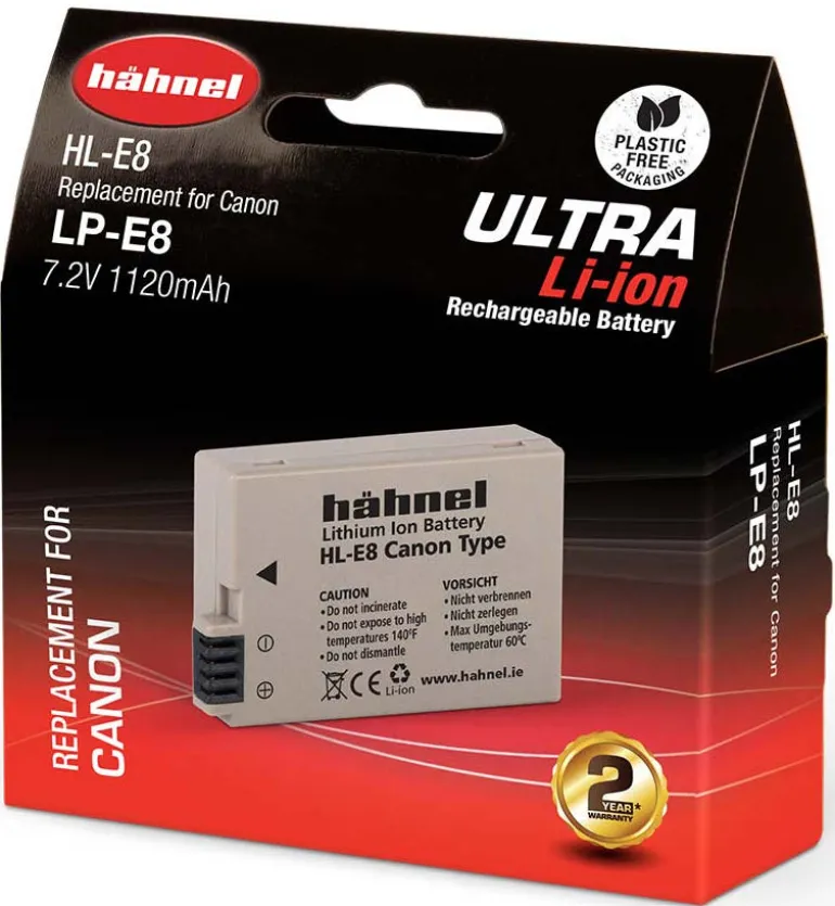 HAHNEL BATTERIE COMPATIBLE CANON LP-E8 ULTRA< Energie