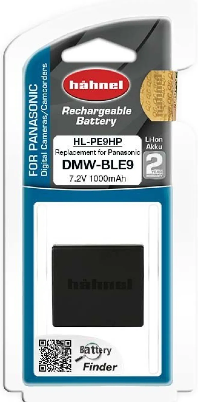 HAHNEL BATTERIE COMPATIBLE PANASONIC DMW-BLE9< Energie
