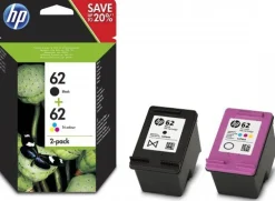 HEWLETT PACKARD pack de 2 cartouches noir/couleur hp62< Consommables