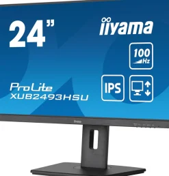 IIYAMA 23,8.ips.100hz.1ms.usb-hubx2.reg haut.< Moniteurs