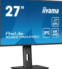 IIYAMA 27.ips.3840x2160.dp.usb-c.hdmi.reg haut.< Moniteurs