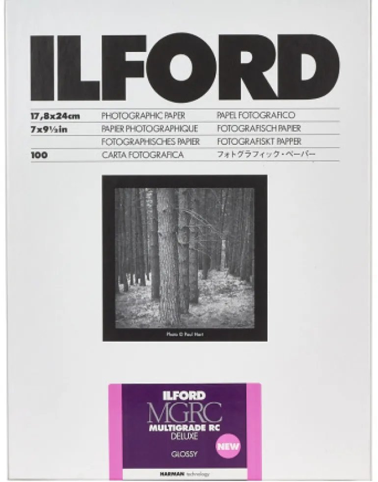 ILFORD PAPIER MGRC DELUXE GLOSSY 17,8X24 100< Consommables